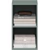 Furinno LUDER Book Shelf, 3-Cube Bookshelf, Bookcase with Open Shelves, 9.3 x 12 x 31.5, for Living Room, Bedroom, Home Office, White(Sage Green)