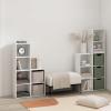 Furinno LUDER Book Shelf, 3-Cube Bookshelf, Bookcase with Open Shelves, 9.3 x 12 x 31.5, for Living Room, Bedroom, Home Office, White(White)