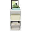 Furinno LUDER Book Shelf, 3-Cube Bookshelf, Bookcase with Open Shelves, 9.3 x 12 x 31.5, for Living Room, Bedroom, Home Office, White(White)