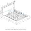 Furinno Laval Bed Frame, King Size Bedframe with Button Double Row Nail Head Headboard, Upholstered Bed with Legs, 12pcs Wooden Slat Support, Easy Assembly, for Bedroom, Dorm, Light Grey