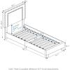 Furinno Laval Double Row Nail Head Upholstered Platform Bed Frame, Queen, Linen(Glacier)
