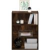 Furinno PASIR Book Shelf, 3-Tier Bookshelf, Storage Shelves Bookcase, 9.7 x 23.7 x 31.5, for Living Room, Bedroom, Home Office, Plain White(Amber Pine)