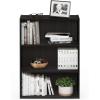 Furinno PASIR Book Shelf, 3-Tier Bookshelf, Storage Shelves Bookcase, 9.7 x 23.7 x 31.5, for Living Room, Bedroom, Home Office, Plain White(Cinnamon Cherry)