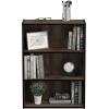 Furinno PASIR Book Shelf, 3-Tier Bookshelf, Storage Shelves Bookcase, 9.7 x 23.7 x 31.5, for Living Room, Bedroom, Home Office, Plain White(Columbia Walnut)