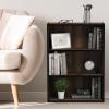 Furinno PASIR Book Shelf, 3-Tier Bookshelf, Storage Shelves Bookcase, 9.7 x 23.7 x 31.5, for Living Room, Bedroom, Home Office, Plain White(Columbia Walnut)