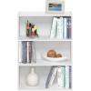 Furinno PASIR Book Shelf, 3-Tier Bookshelf, Storage Shelves Bookcase, 9.7 x 23.7 x 31.5, for Living Room, Bedroom, Home Office, Plain White(Plain White)