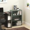 Furinno PASIR Book Shelf, 3-Tier Bookshelf, Storage Shelves Bookcase, 9.7 x 23.7 x 31.5, for Living Room, Bedroom, Home Office, Plain White(Sage Green)