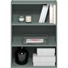 Furinno PASIR Book Shelf, 3-Tier Bookshelf, Storage Shelves Bookcase, 9.7 x 23.7 x 31.5, for Living Room, Bedroom, Home Office, Plain White(Sage Green)