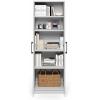 Furinno PASIR Book Shelf, 3-Tier Bookshelf, Storage Shelves Bookcase, 9.7 x 23.7 x 31.5, for Living Room, Bedroom, Home Office, Plain White(White)