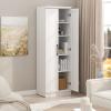 Furinno PASIR Book Shelf, 3-Tier Bookshelf, Storage Shelves Bookcase, 9.7 x 23.7 x 31.5, for Living Room, Bedroom, Home Office, Plain White(White)