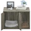 Furinno Peli Top Opening Litter Box Enclosure, Columbia Walnut(French Oak Grey)