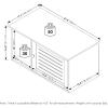 Furinno Peli Top Opening Litter Box Enclosure, Columbia Walnut(White Wash)