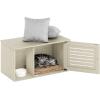 Furinno Peli Top Opening Litter Box Enclosure, Columbia Walnut(White Wash)