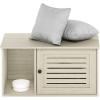 Furinno Peli Top Opening Litter Box Enclosure, Columbia Walnut(White Wash)