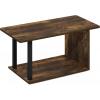 Furinno Simple Design Coffee Table, French Oak Grey/Black(Amber Oak/Black)
