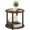 Furinno Simple Design Coffee Table, French Oak Grey/Black(Amber Pine)