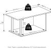 Furinno Simple Design Coffee Table, French Oak Grey/Black(Amber Pine/Black)