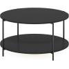 Furinno Simple Design Coffee Table, French Oak Grey/Black(Americano/Black)
