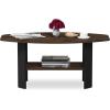 Furinno Simple Design Coffee Table, French Oak Grey/Black(Columbia Walnut/Black)