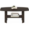 Furinno Simple Design Coffee Table, French Oak Grey/Black(Dark Brown)