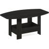 Furinno Simple Design Coffee Table, French Oak Grey/Black(Espresso)