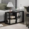 Furinno Simple Design Coffee Table, French Oak Grey/Black(Espresso/Black)