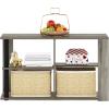 Furinno Simple Design Coffee Table, French Oak Grey/Black(French Oak/Black)