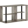 Furinno Simple Design Coffee Table, French Oak Grey/Black(French Oak/Black)