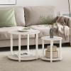 Furinno Simple Design Coffee Table, French Oak Grey/Black(Marble White)