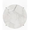 Furinno Simple Design Coffee Table, French Oak Grey/Black(Marble White/Black)