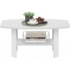 Furinno Simple Design Coffee Table, French Oak Grey/Black(White)