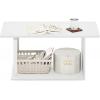 Furinno Simple Design Coffee Table, French Oak Grey/Black(White/White)