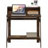 Furinno Simplistic A Frame Computer Desk, Black/French Oak Grey(Amber Pine)