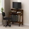 Furinno Simplistic A Frame Computer Desk, Black/French Oak Grey(Amber Pine)