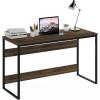 Furinno Simplistic A Frame Computer Desk, Black/French Oak Grey(Brown Walnut)