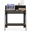 Furinno Simplistic A Frame Computer Desk, Black/French Oak Grey(Columbia Walnut)