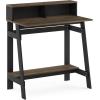 Furinno Simplistic A Frame Computer Desk, Black/French Oak Grey(Columbia Walnut)
