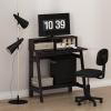 Furinno Simplistic A Frame Computer Desk, Black/French Oak Grey(Dark Walnut)