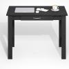 Furinno Simplistic A Frame Computer Desk, Black/French Oak Grey(Darkwood)