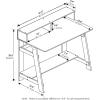 Furinno Simplistic A Frame Computer Desk, Black/French Oak Grey(Espresso)