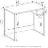 Furinno Simplistic A Frame Computer Desk, Black/French Oak Grey(French Oak Grey)