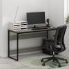Furinno Simplistic A Frame Computer Desk, Black/French Oak Grey(Grey Oak)