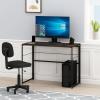 Furinno Simplistic A Frame Computer Desk, Black/French Oak Grey(Rustic Oak/Black)