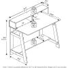 Furinno Simplistic A Frame Computer Desk, Black/French Oak Grey(White)
