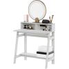 Furinno Simplistic A Frame Computer Desk, Black/French Oak Grey(White)