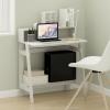 Furinno Simplistic A Frame Computer Desk, Black/French Oak Grey(White)
