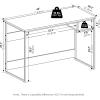 Furinno Simplistic A Frame Computer Desk, Black/French Oak Grey(White/White)