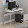 Furinno Simplistic A Frame Computer Desk, Black/French Oak Grey(White/White)