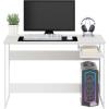 Furinno Simplistic A Frame Computer Desk, Black/French Oak Grey(White/White)