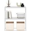Furinno TURN-N-TUBE Corner Shelf, 5-Tier Corner Bookshelf, Open Storage Shelves, for Organization and Storage, Living Room, Home Office, Garage, Bedroom, Espresso(Solid White/White)